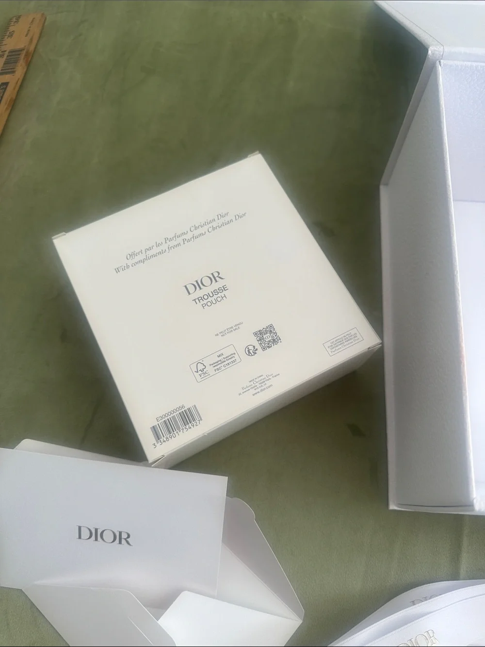 #958 Dior White and Gold Storage Box